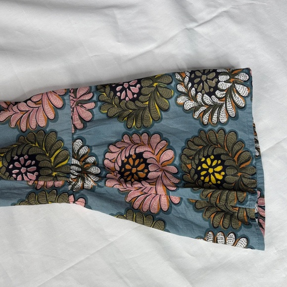 🌸 LOFT Floral V-Neck Blouse Women's Small Blue Pink Green Boho Wide Sleeve 🌸 - Picture 13 of 17